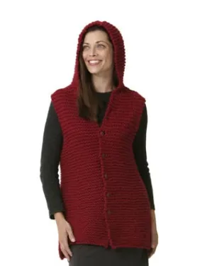 Hoodie Fun Fur and Wool Ease Pattern (Knit)