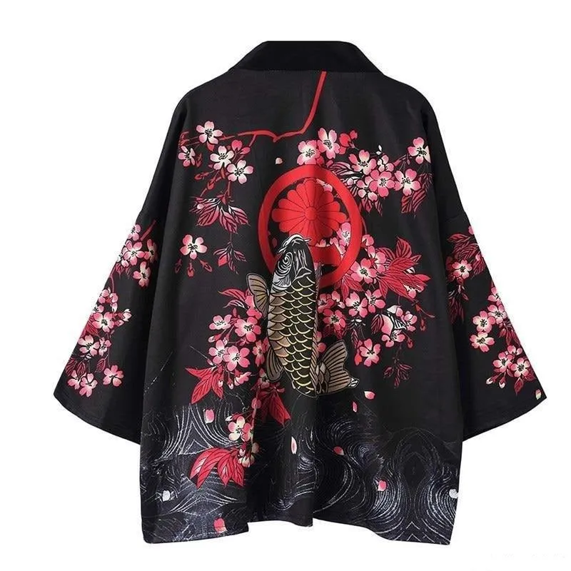 Japanese Koi Fish Kimono Cardigan