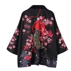 Japanese Koi Fish Kimono Cardigan