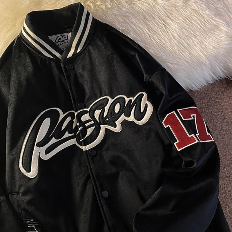 Joskaa Christmas Gift Women Embroid Letter Baseball Jacket Unisex Women's Boyfriend Style Bomber Coat Spring Autumn Varsity Couple Streetwear Coat