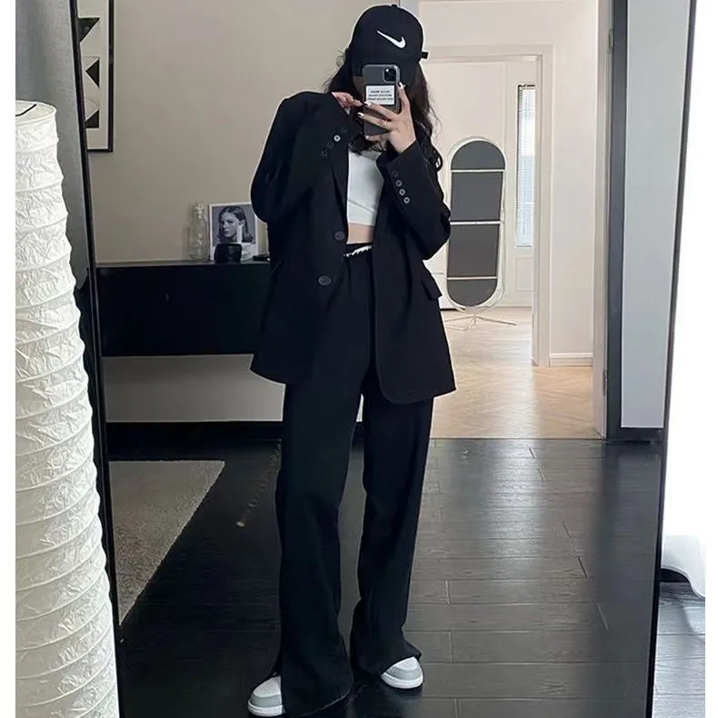 Joskaa Curry Suit Blazer Women New Korean Double Breasted Coat Streetwear Casual Jacket Female blazer