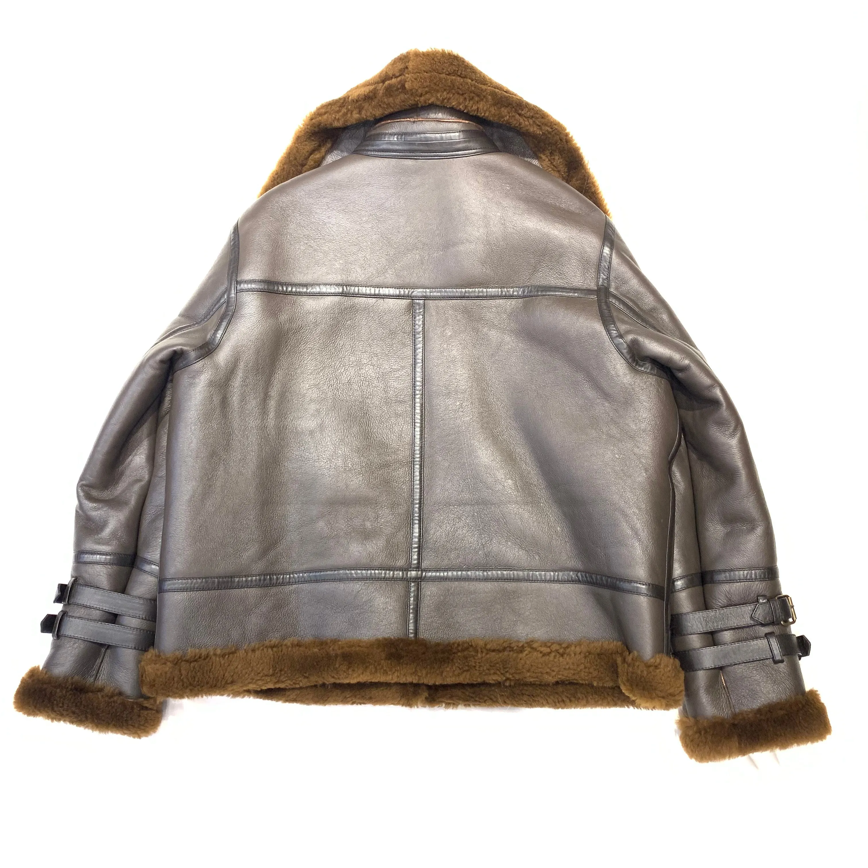 Kashani Men's Chocolate Brown Shearling Jacket