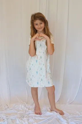 Kids Cozy Christmas White Gown