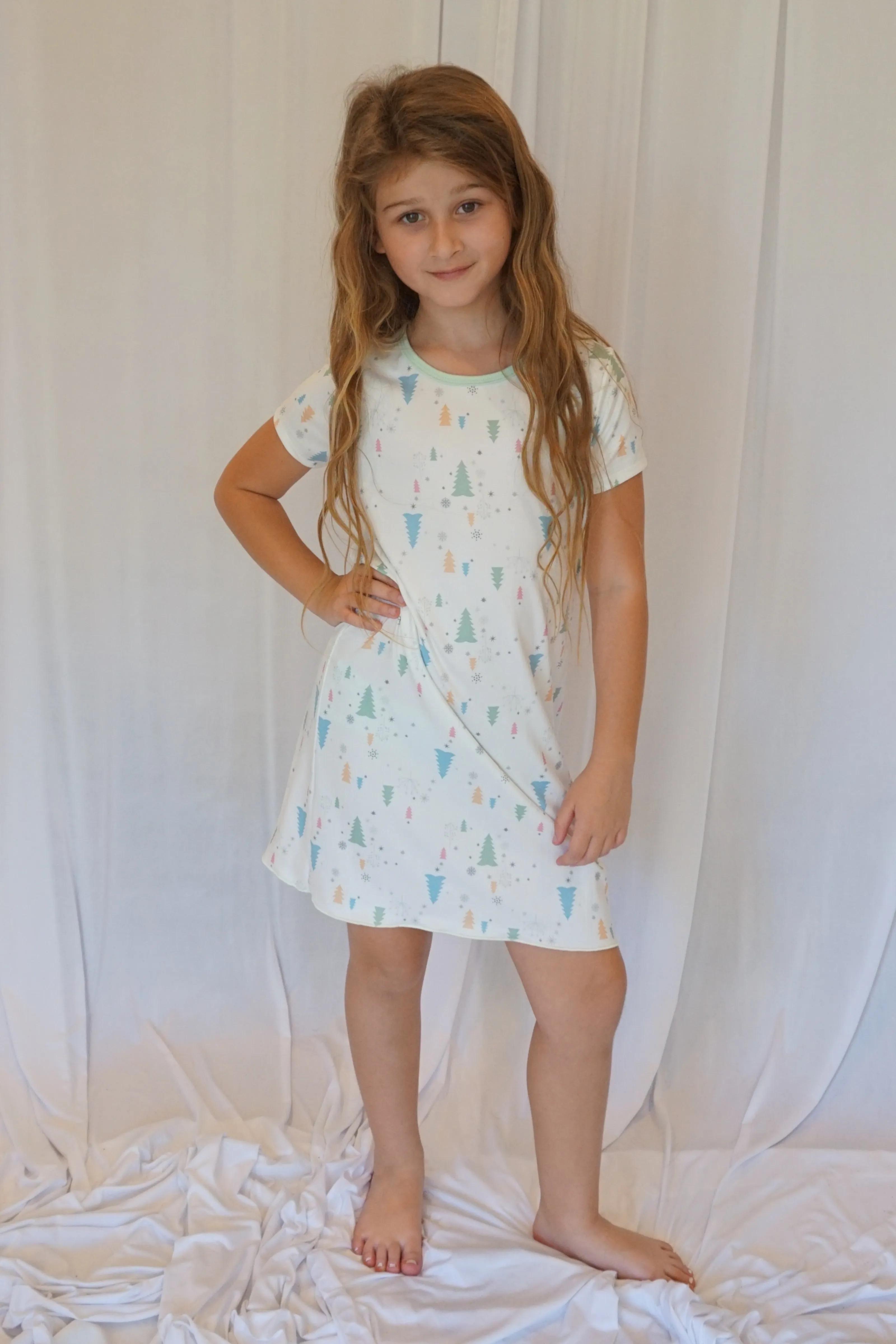 Kids Cozy Christmas White Gown
