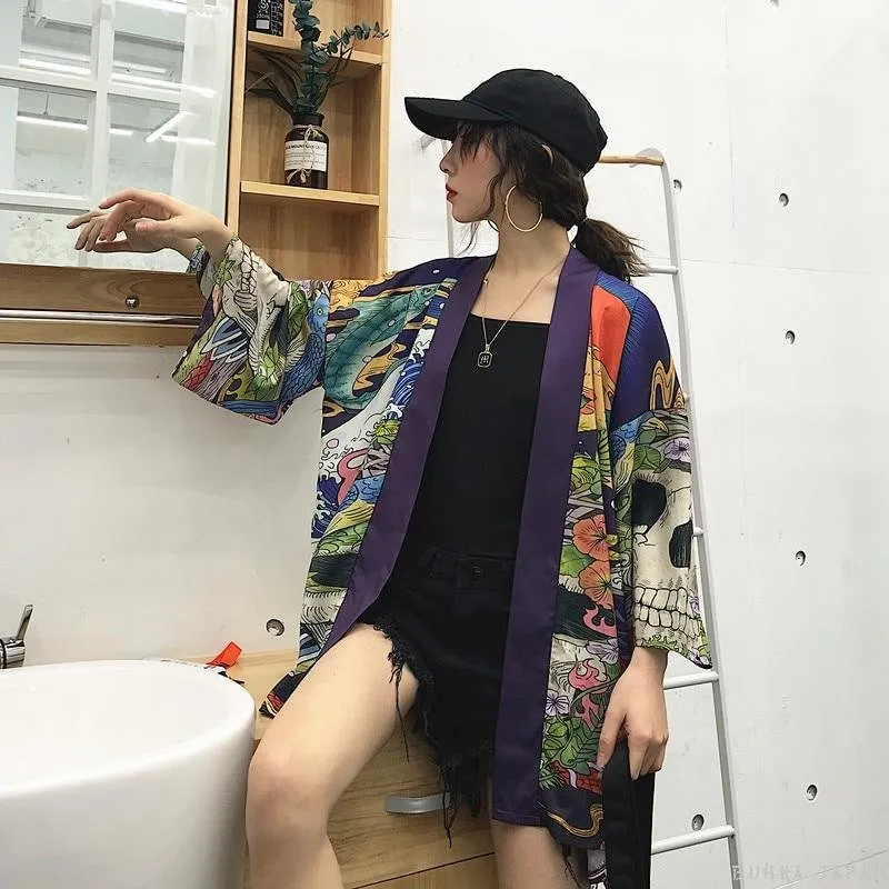Kimono Cardigan Skull