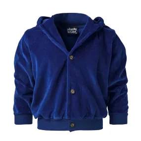 Kinderen Royal Blue Velvet Hoodie