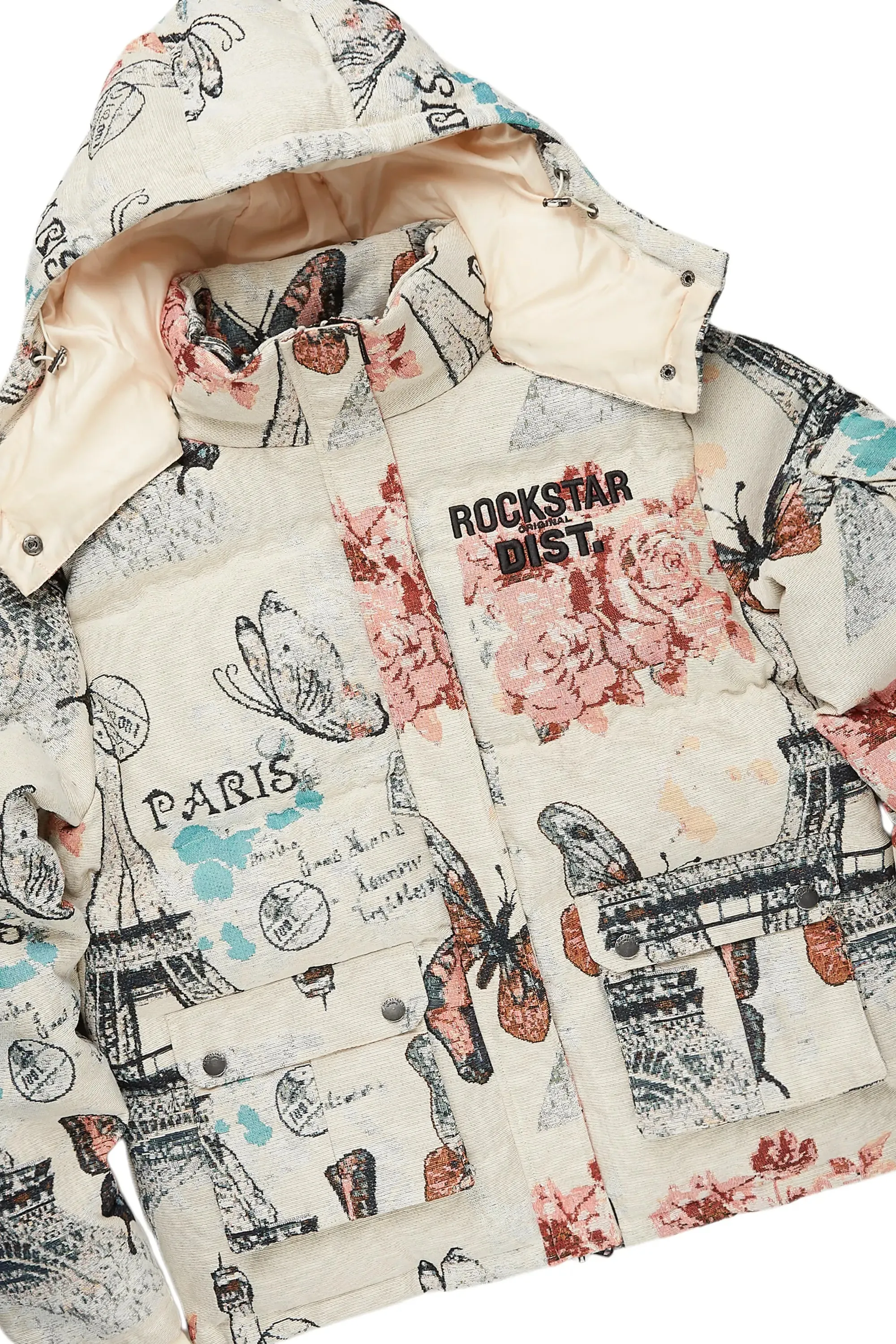 Lamont Beige Multi Puffer & Lamont Tapestry Jean Bundle