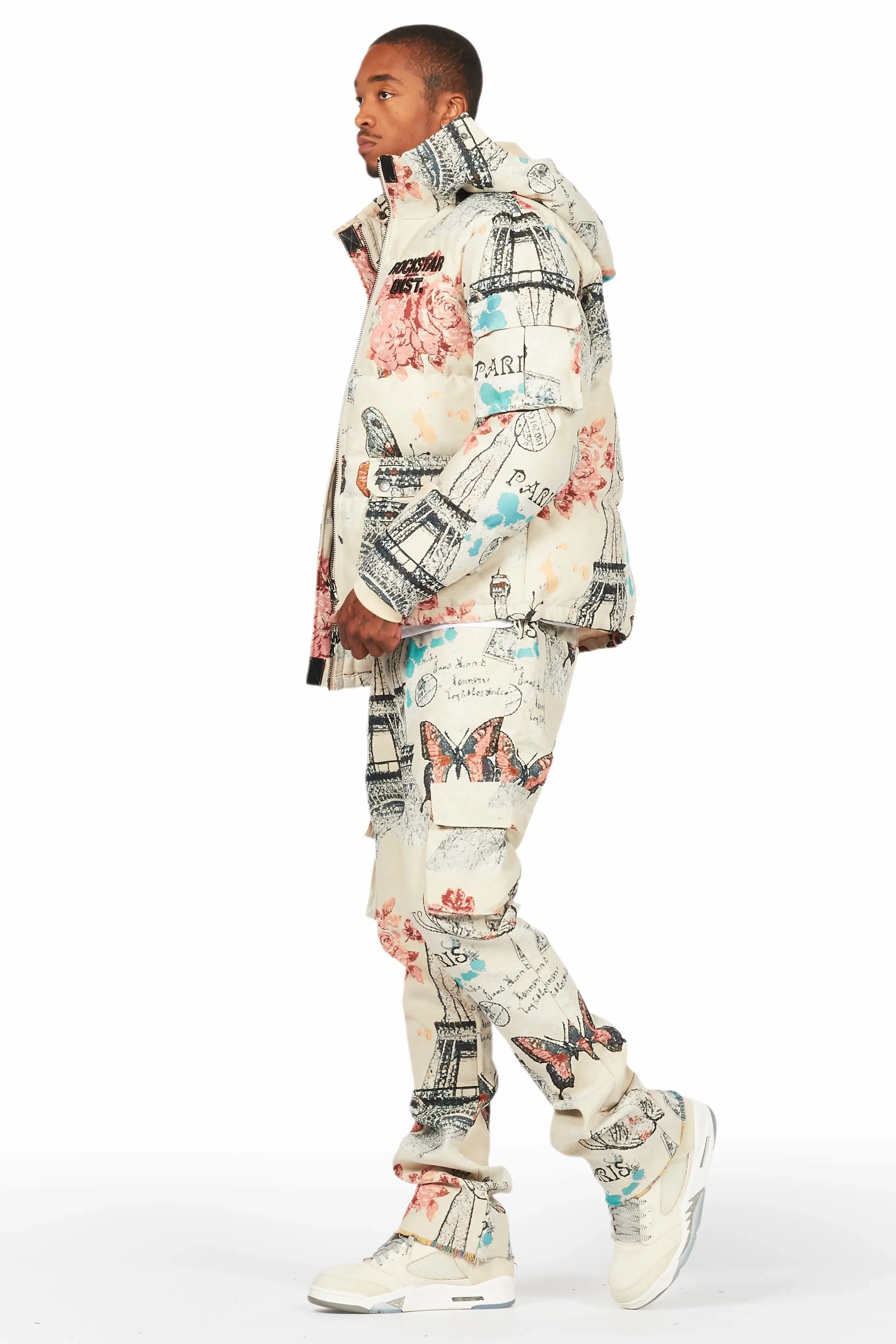Lamont Beige Multi Puffer & Lamont Tapestry Jean Bundle