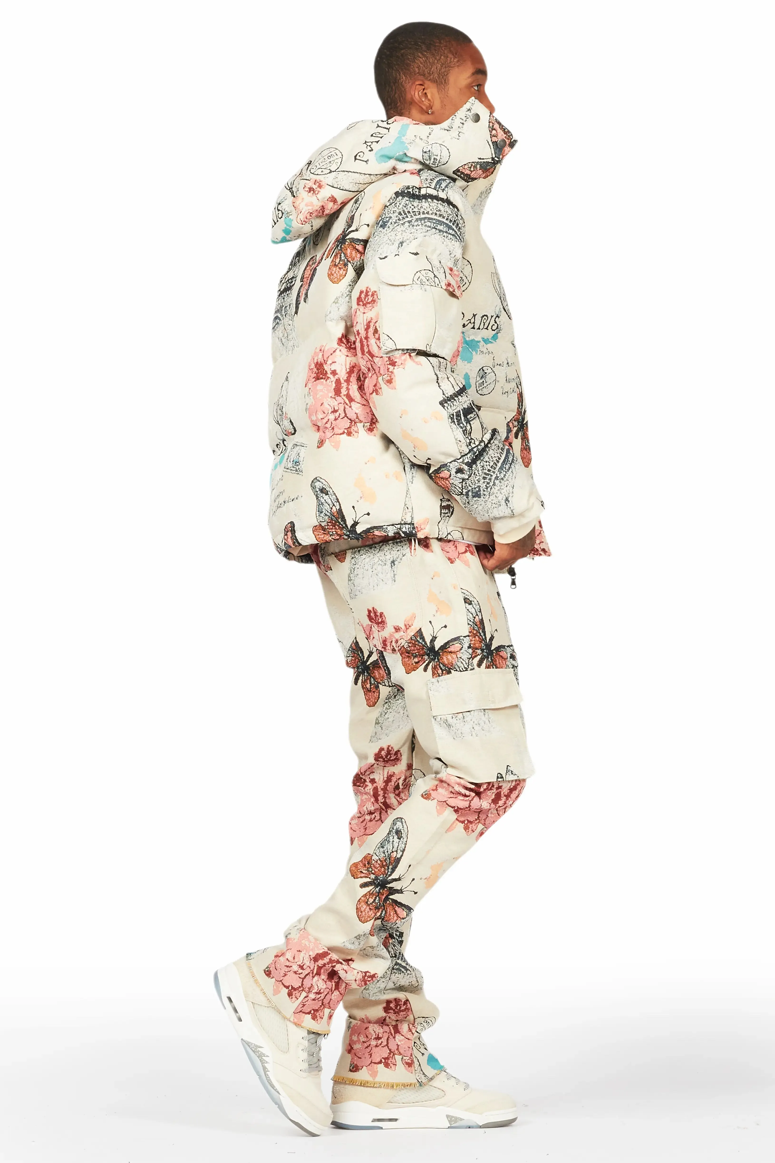 Lamont Beige Multi Puffer & Lamont Tapestry Jean Bundle