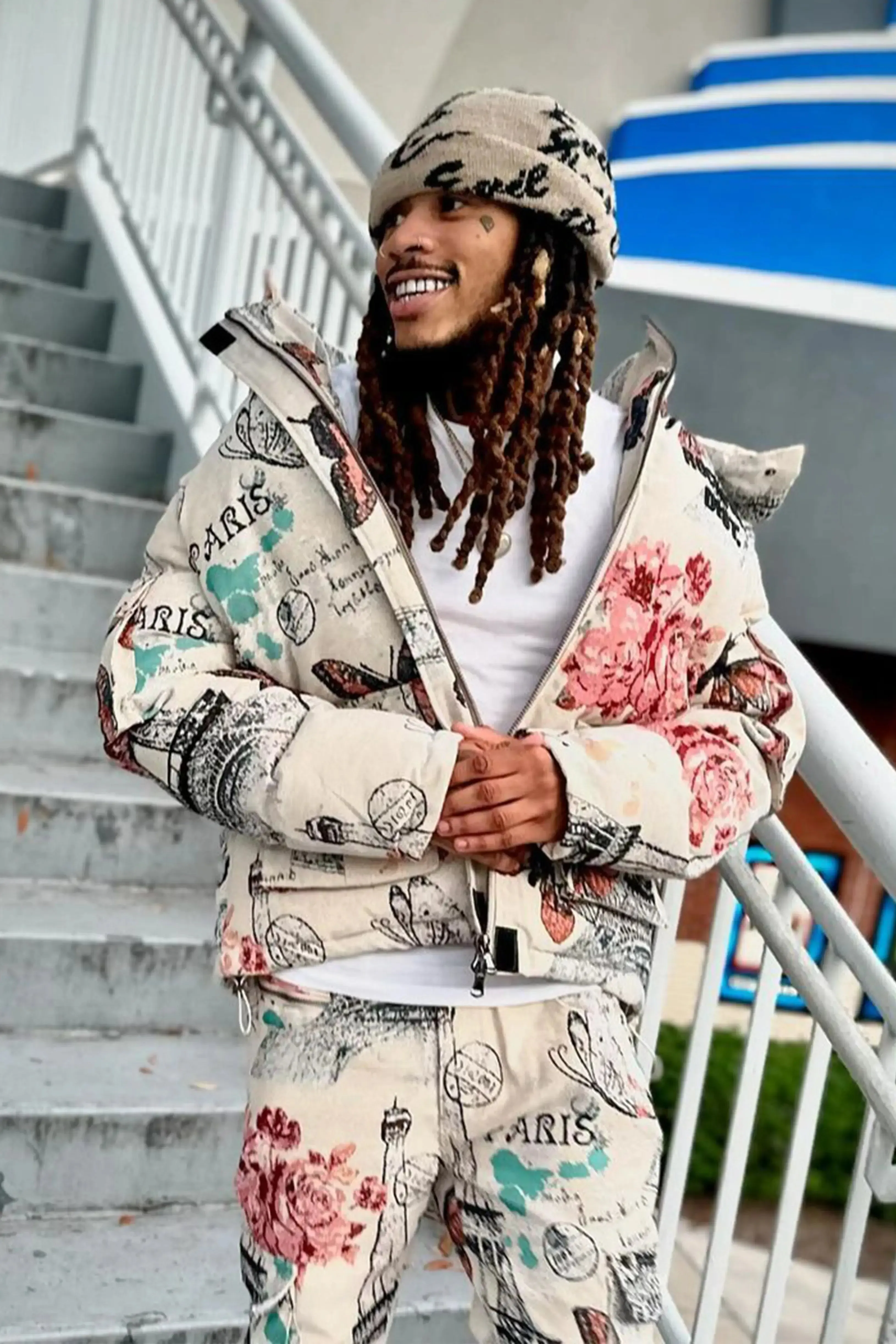 Lamont Beige Multi Puffer & Lamont Tapestry Jean Bundle
