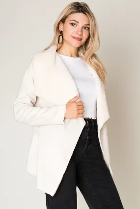 Let Love Begin Faux Fur Shaw Collar Blazer