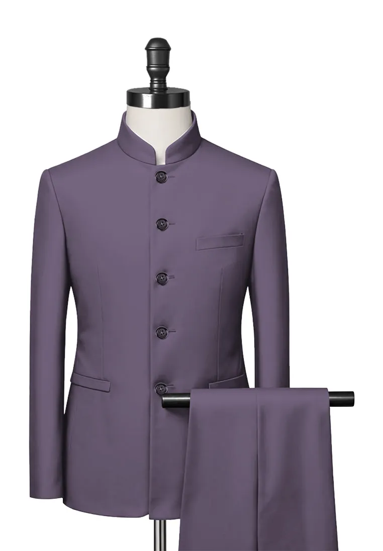 Lilac Mandarin Collar Suit