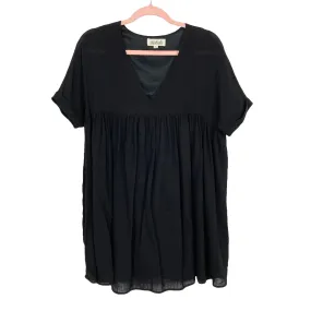 Listicle Black Babydoll Dress- Size S