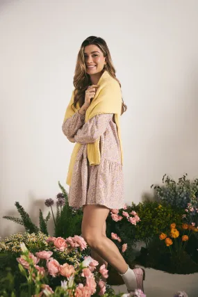 Long-Sleeved Babydoll Dress - 2168