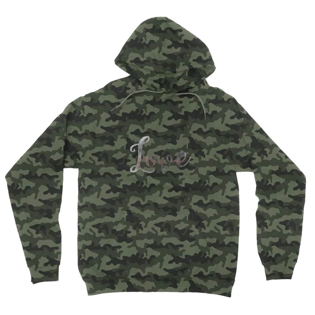 Love Camouflage Adult Hoodie