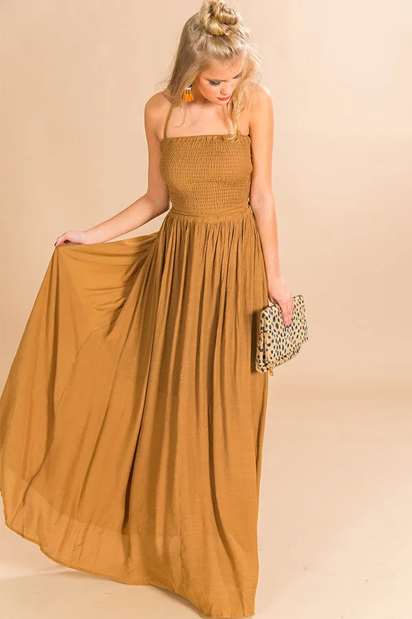 Making Headlines Maxi Dress in Copper
