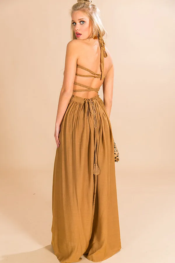 Making Headlines Maxi Dress in Copper