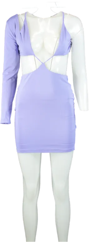 Mars The Label Lilac Cut-Out Bodycon Mini Dress UK 12