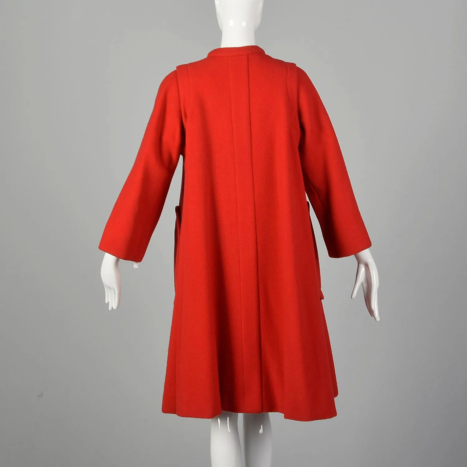 Medium 1960s Red Pauline Trigere Winter Coat