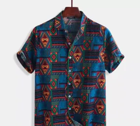 Men’s Beach Printed Shirt – Lightweight Casual Hawaiian Shirt for Summer