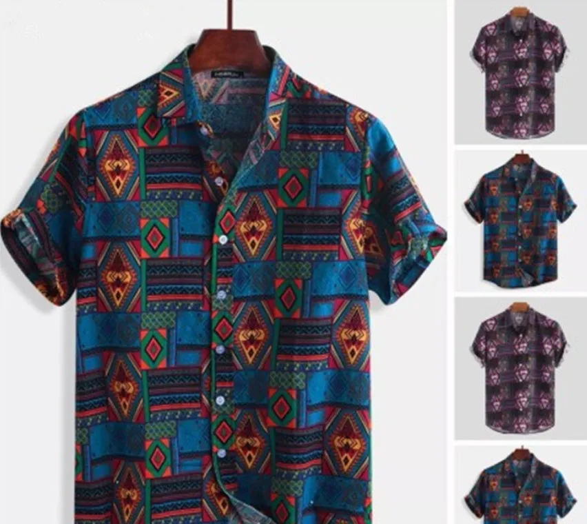 Men’s Beach Printed Shirt – Lightweight Casual Hawaiian Shirt for Summer