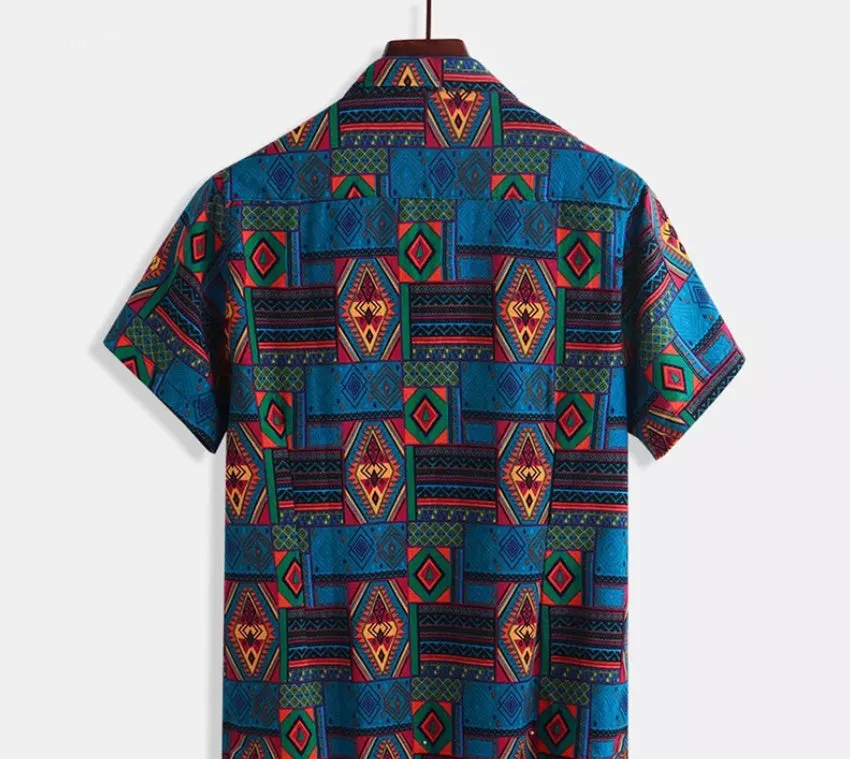 Men’s Beach Printed Shirt – Lightweight Casual Hawaiian Shirt for Summer
