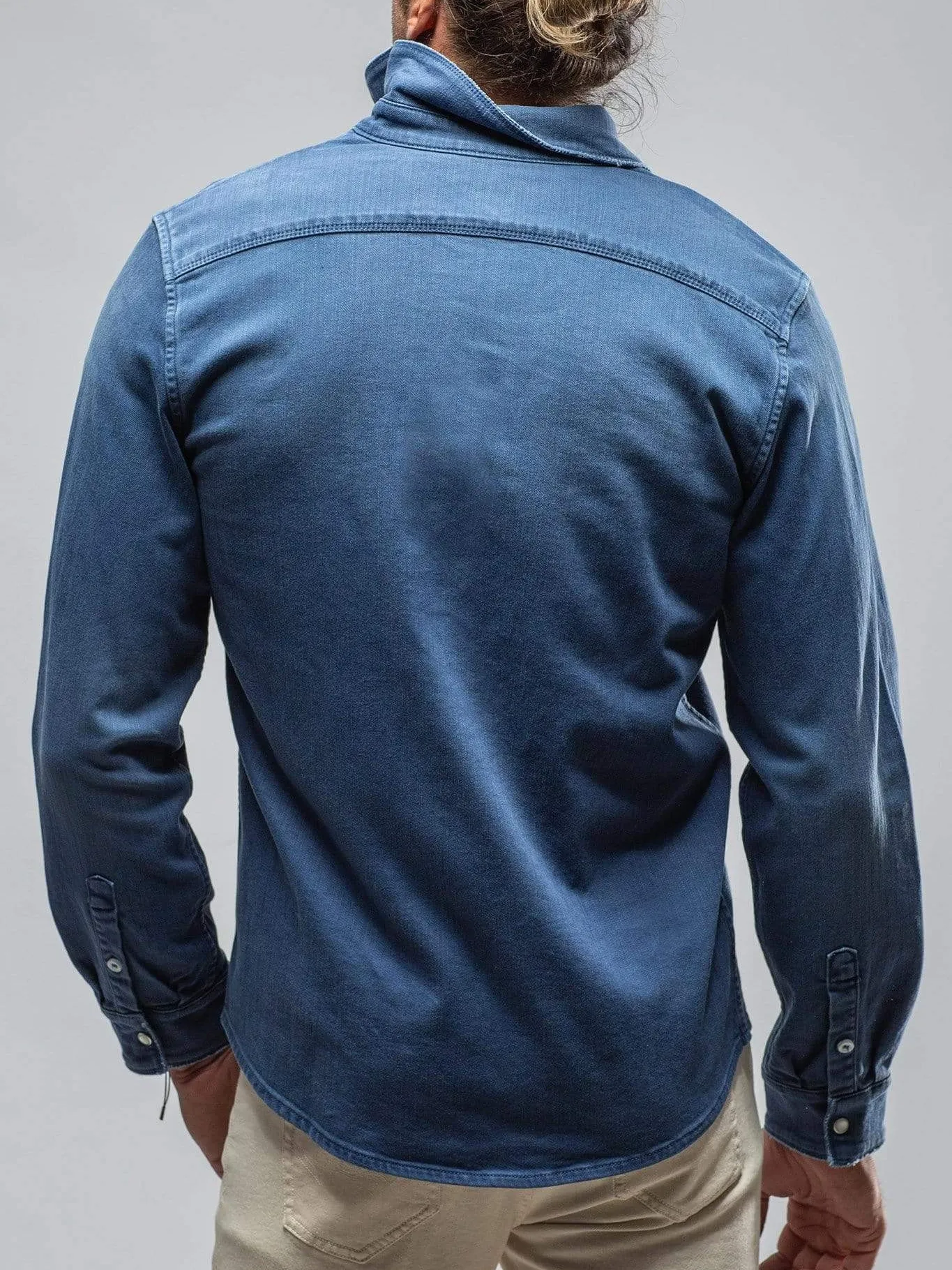 Men's Teleria Zed | Denim Snap Shirt | Indaco