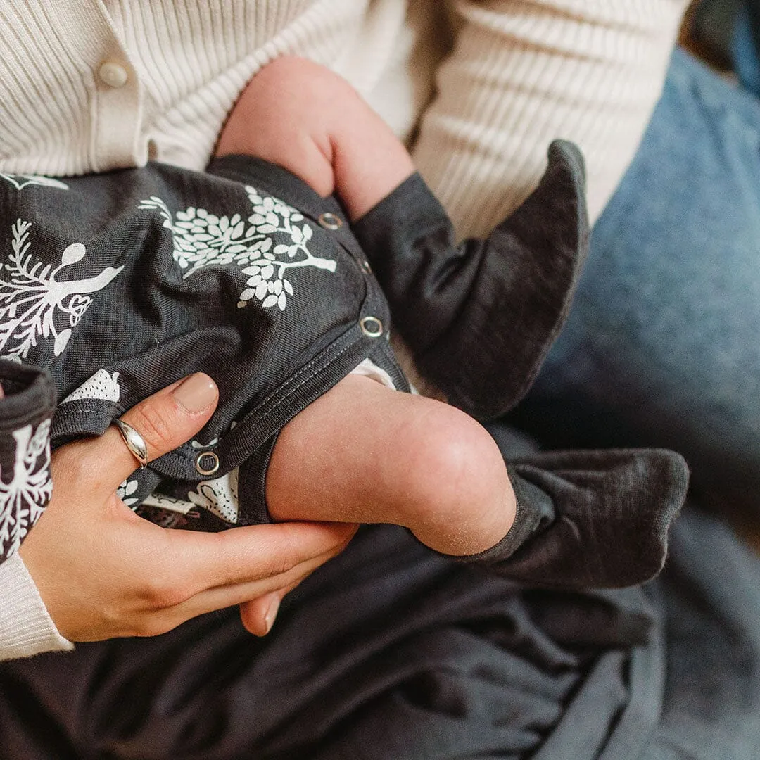 Merino Kids Cocooi Beanie   Bootie Set - Dark Slate