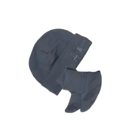 Merino Kids Cocooi Beanie   Bootie Set - Dark Slate