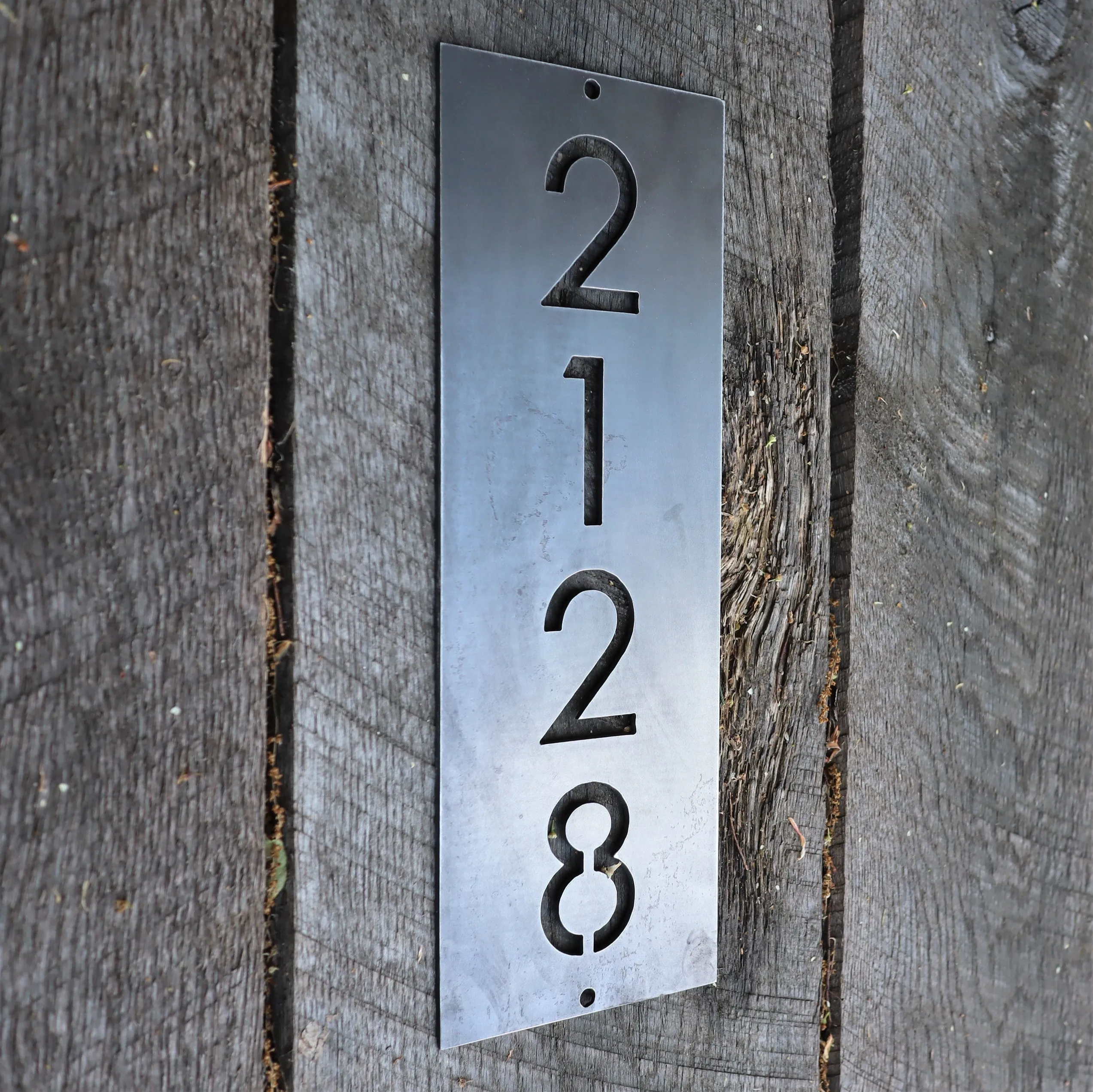 Metal House Address Sign - Vertical Home Address - Custom House Numbers - Modern Address Sign - House Number Sign - Galvanized Metal Numbers