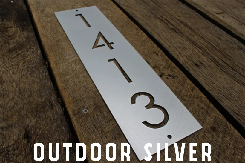 Metal House Address Sign - Vertical Home Address - Custom House Numbers - Modern Address Sign - House Number Sign - Galvanized Metal Numbers