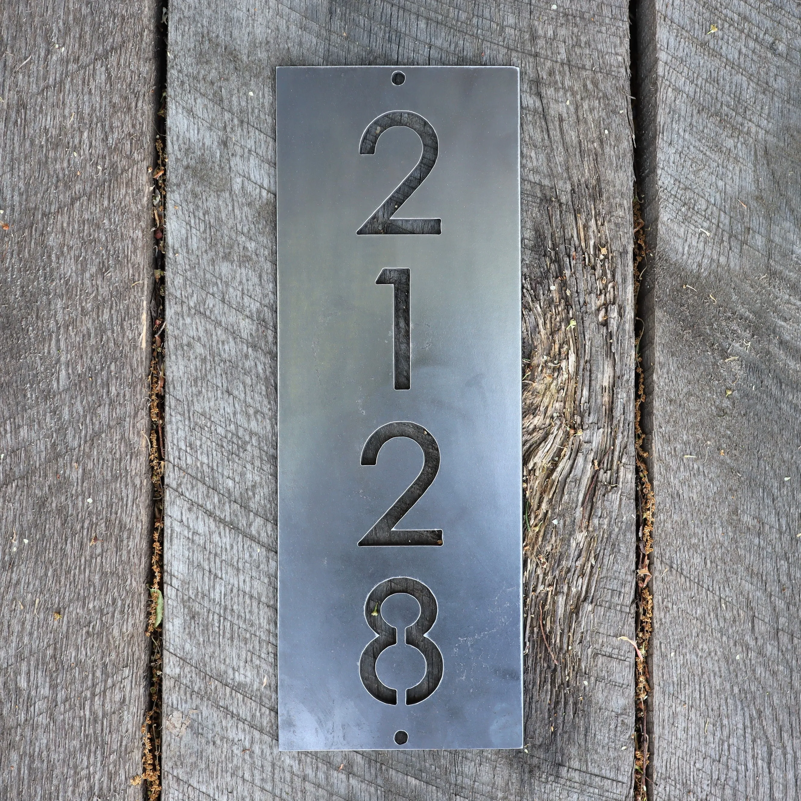 Metal House Address Sign - Vertical Home Address - Custom House Numbers - Modern Address Sign - House Number Sign - Galvanized Metal Numbers
