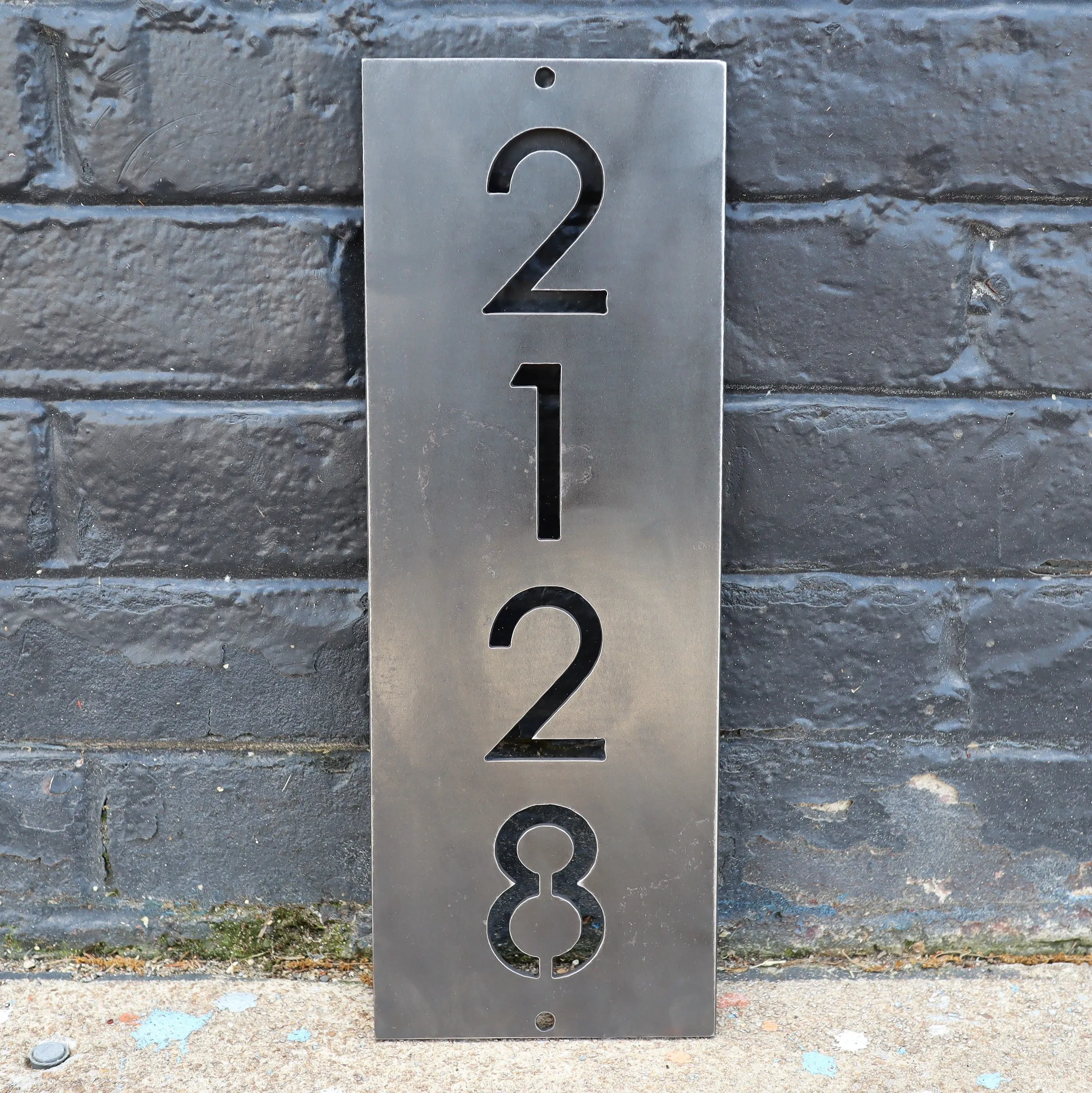 Metal House Address Sign - Vertical Home Address - Custom House Numbers - Modern Address Sign - House Number Sign - Galvanized Metal Numbers