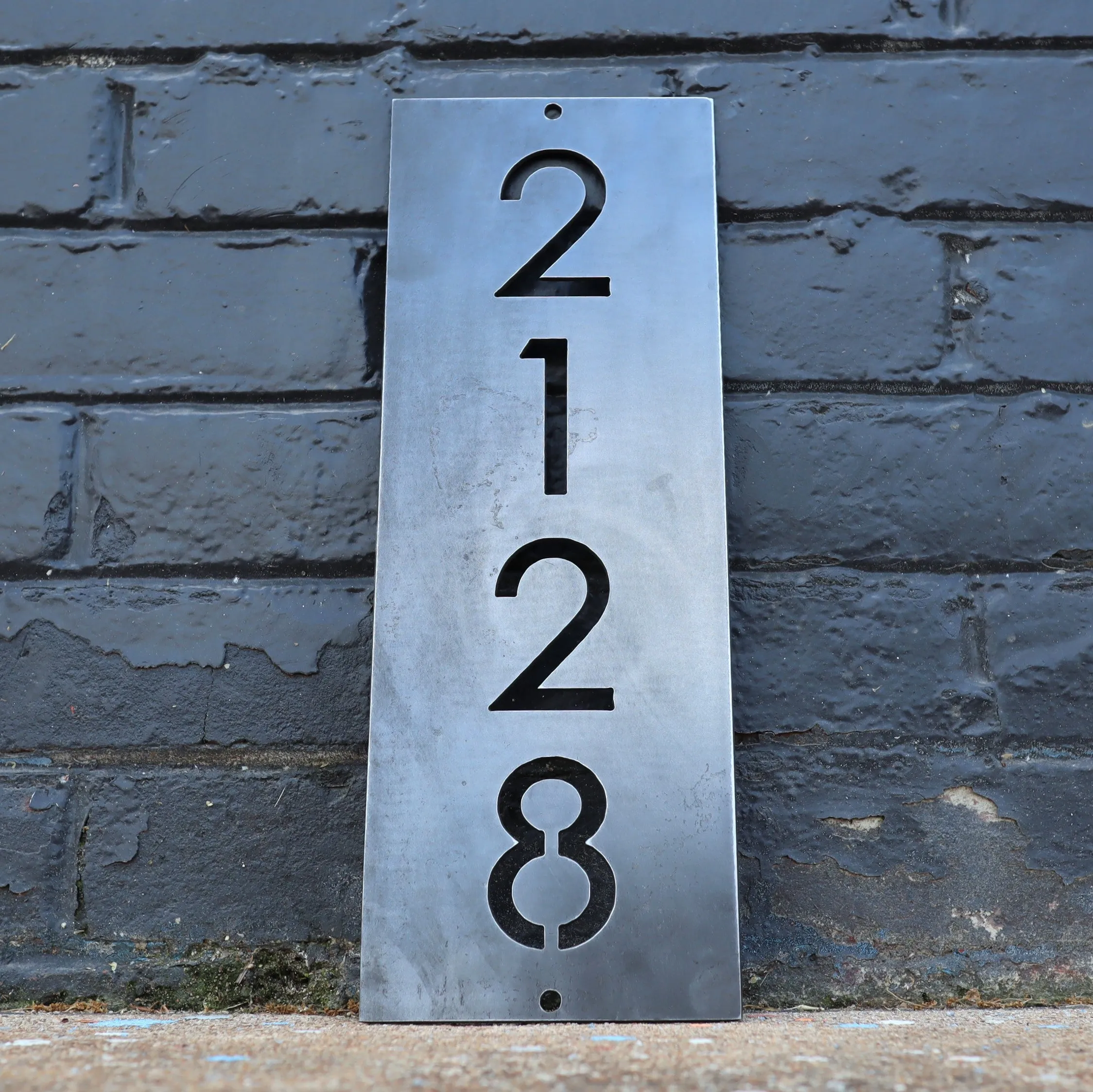 Metal House Address Sign - Vertical Home Address - Custom House Numbers - Modern Address Sign - House Number Sign - Galvanized Metal Numbers