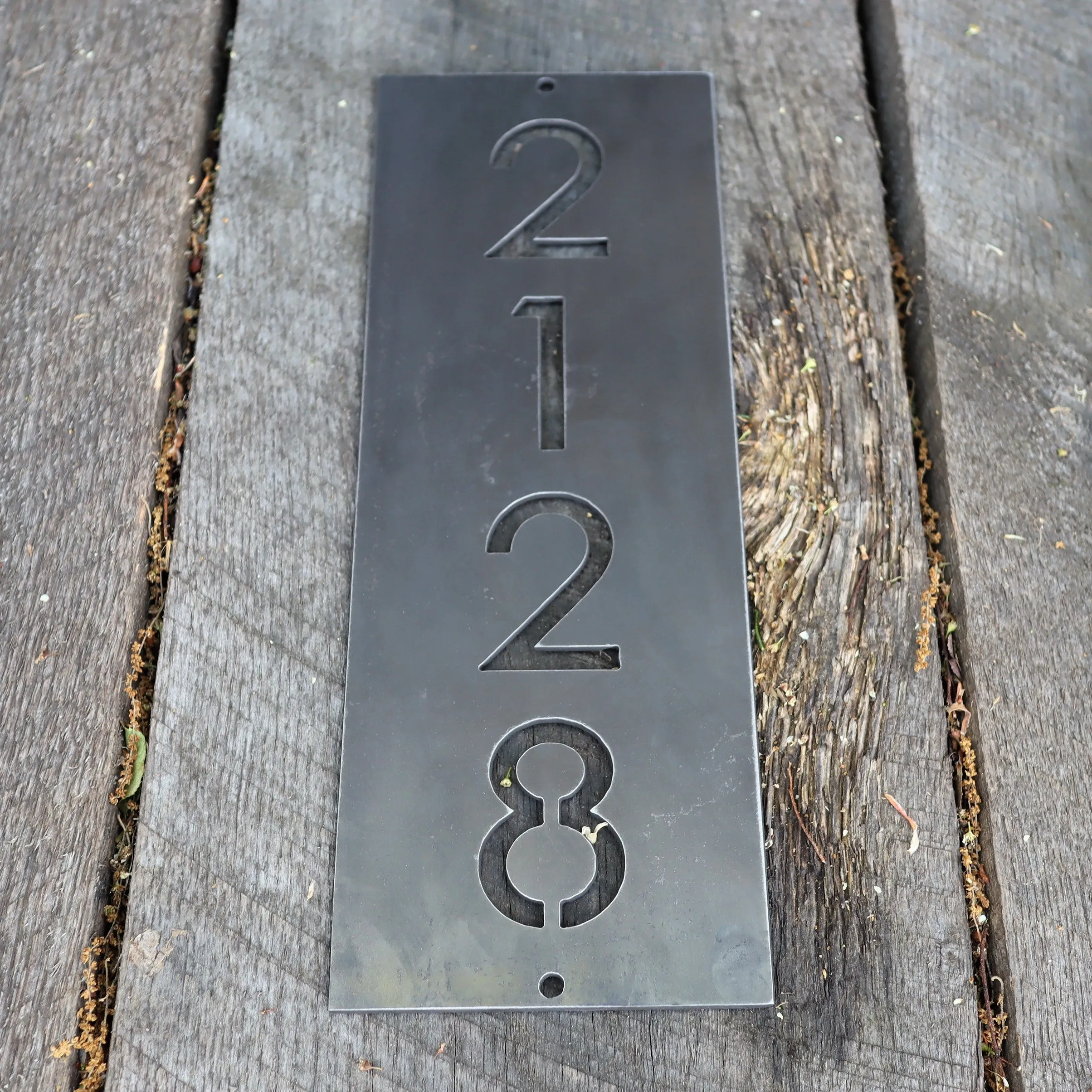Metal House Address Sign - Vertical Home Address - Custom House Numbers - Modern Address Sign - House Number Sign - Galvanized Metal Numbers