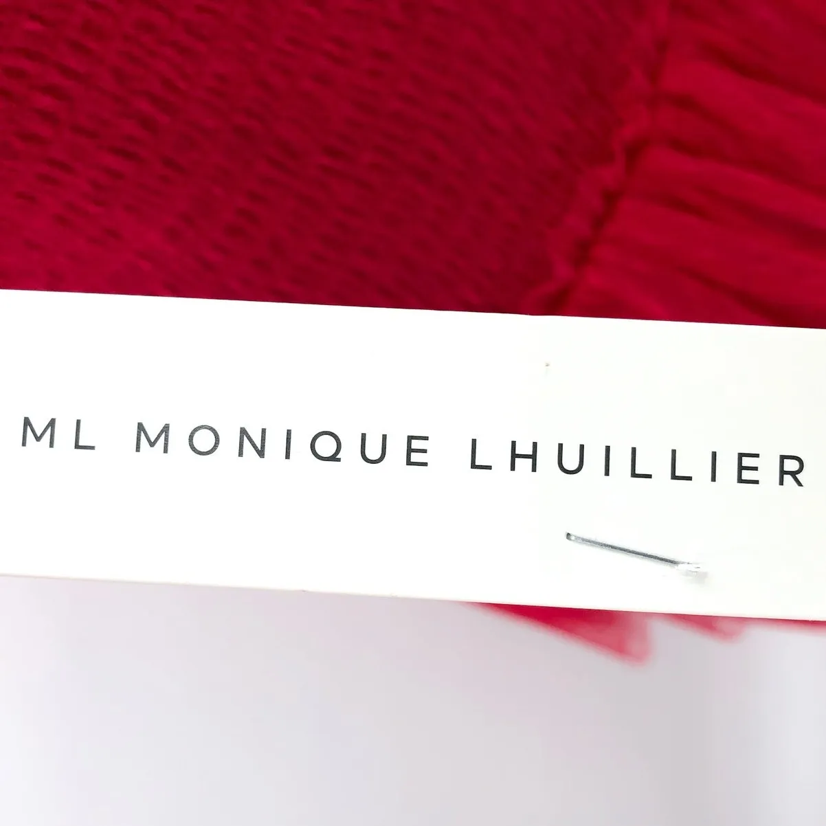ML MONIQUE LHUILLIER Tiered Point D'esprit Maxi Dress 12 Fuchsia Sleeveless NWT