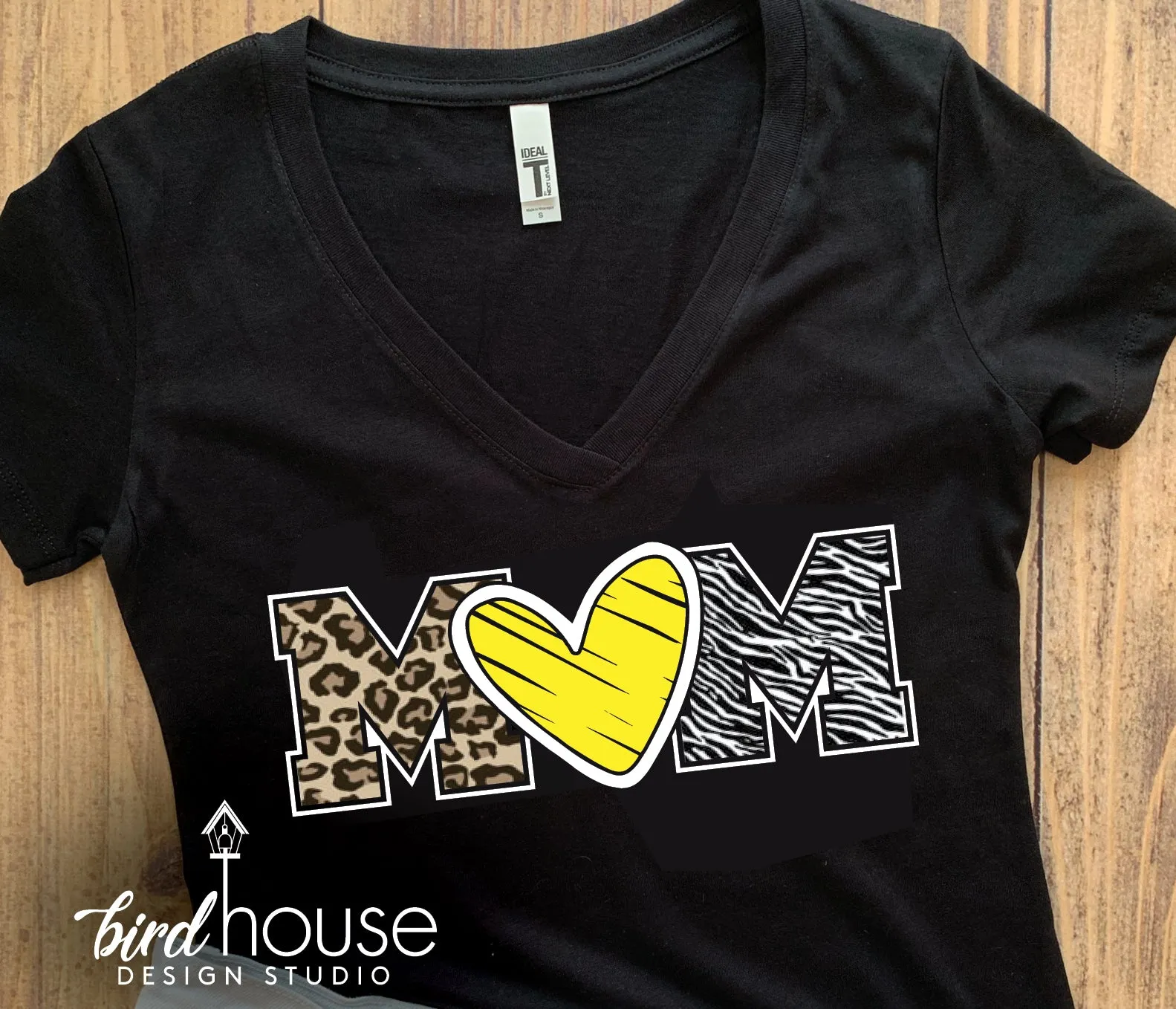 Mom Animal Print Shirt, Cute Gift For Mom, Pick any color for Heart