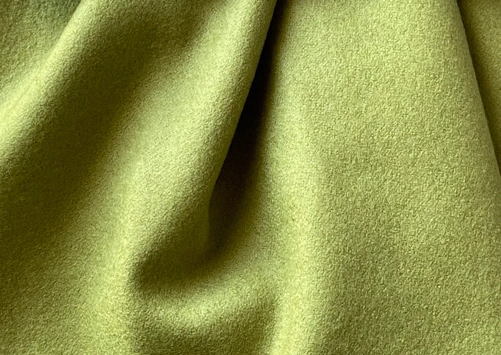 Moschino Succulent Pear Green Wool Blend Melton Coating (Made in Italy)