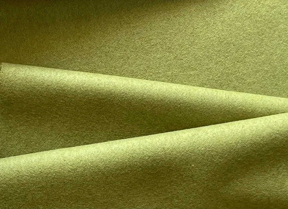 Moschino Succulent Pear Green Wool Blend Melton Coating (Made in Italy)