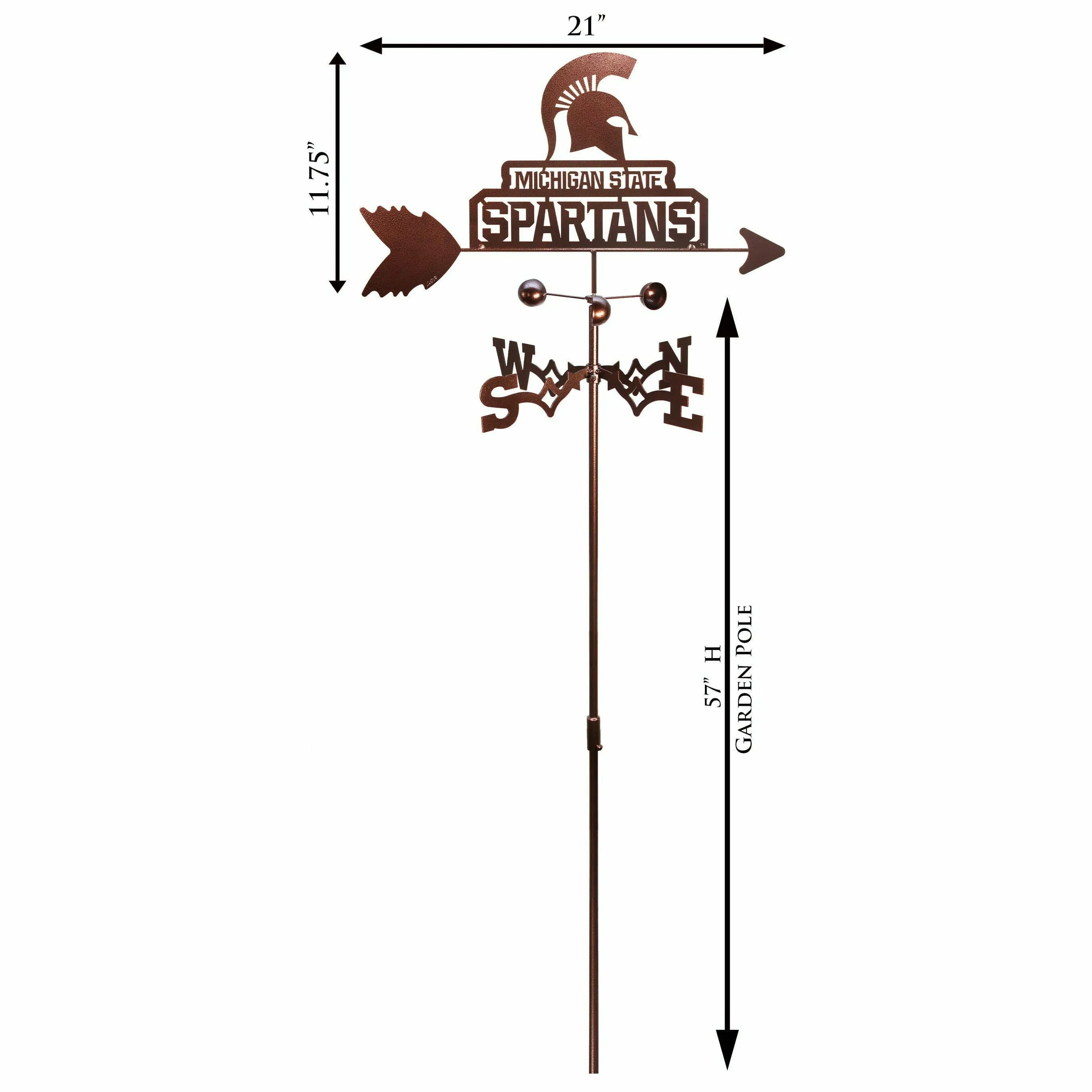 MSU Spartans Garden Stake Weathervane