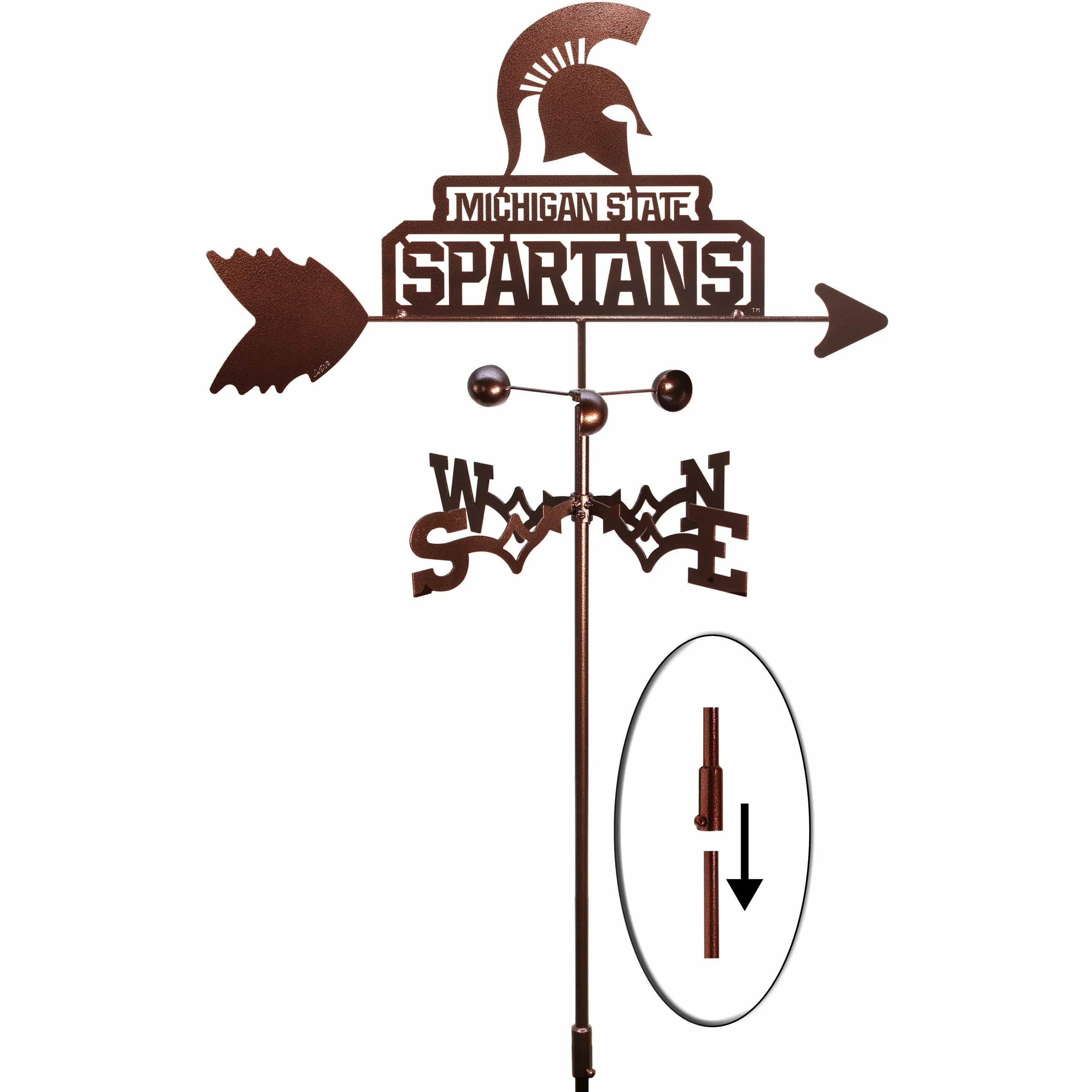 MSU Spartans Garden Stake Weathervane