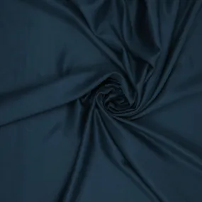 Navy Blue Solid Silk & Wool Blend Fabric