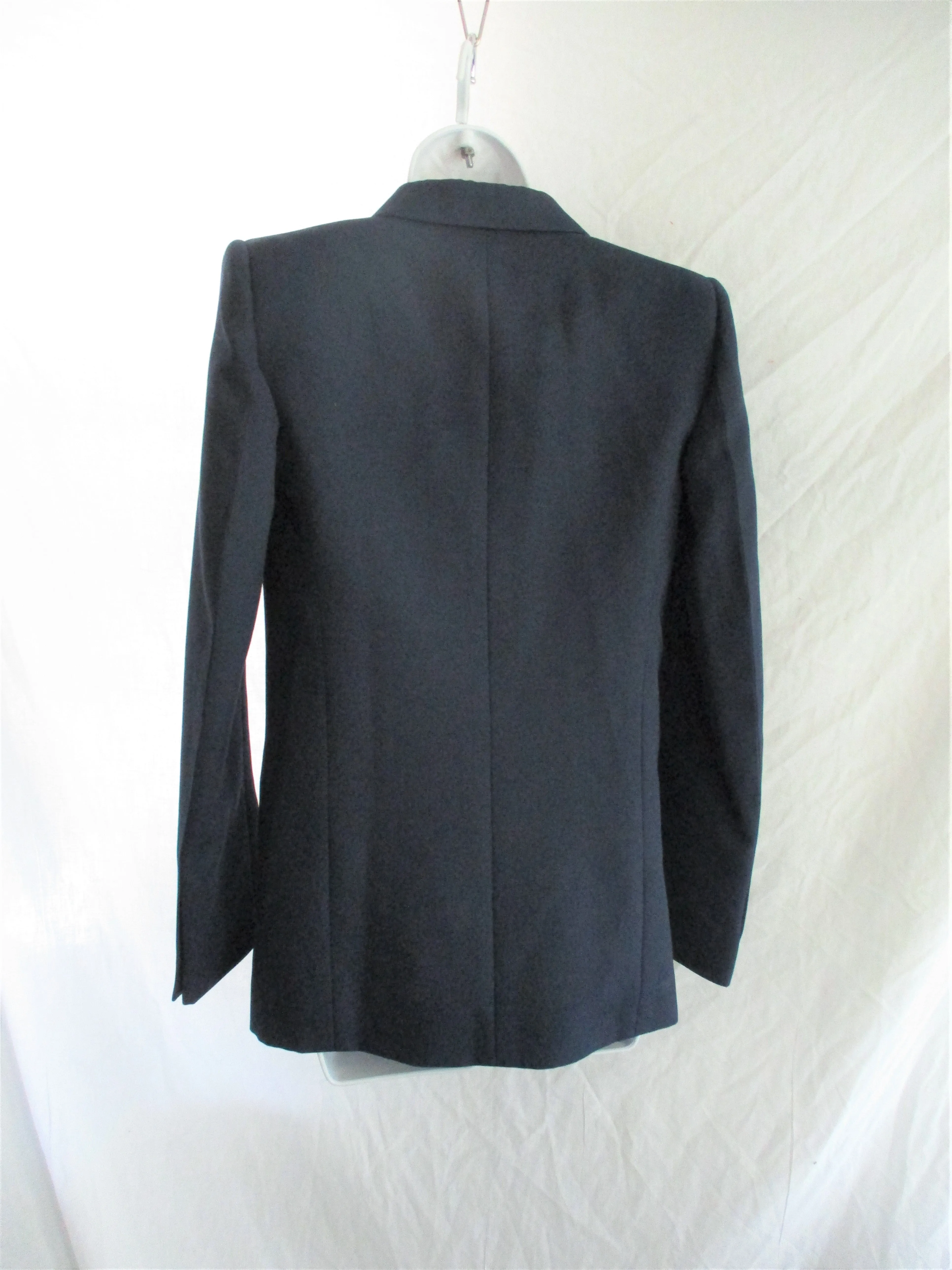 New NWT CELINE FRANCE Double Breasted Blazer Jacket Sport Coat 36 NAVY BLUE
