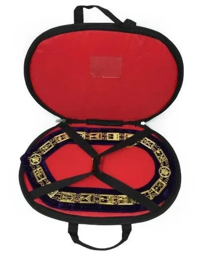 OES - Regalia Chain Collar - Gold/Silver on Black   Free Case