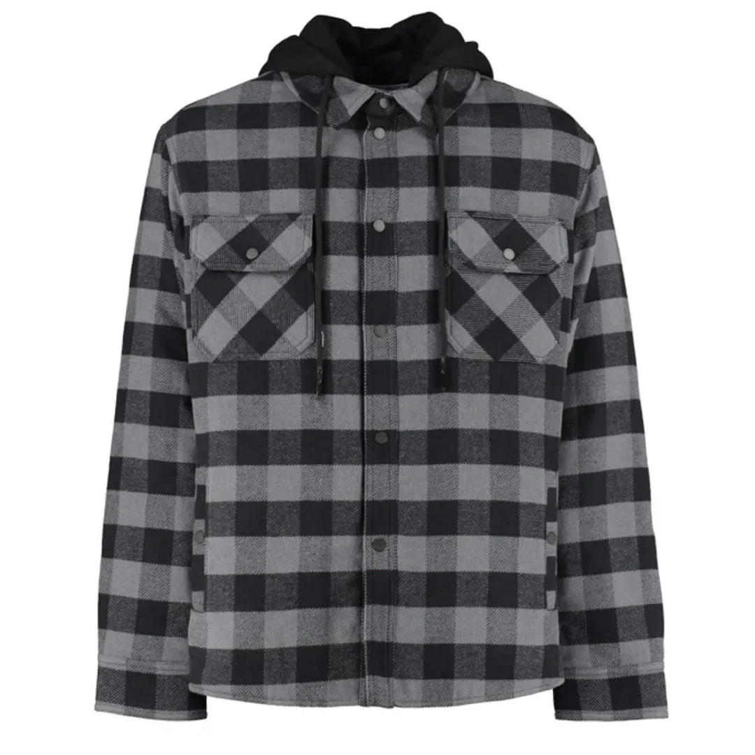 Off-White Arrow Padded Flannel Grey Jacket