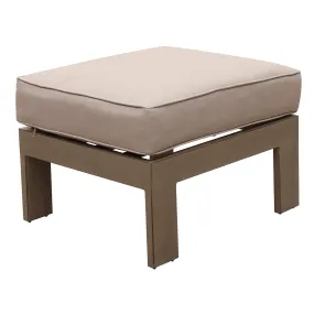 Outdoor Ottoman In Aluminium,  Remains Rust Free With UV Repellent Powder Coat Finish, Includes All-Weather, Kick Your Feet Up.