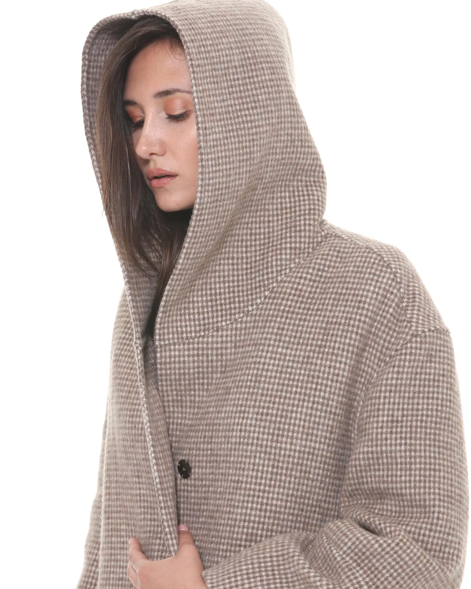 Over Size Coat With Hood