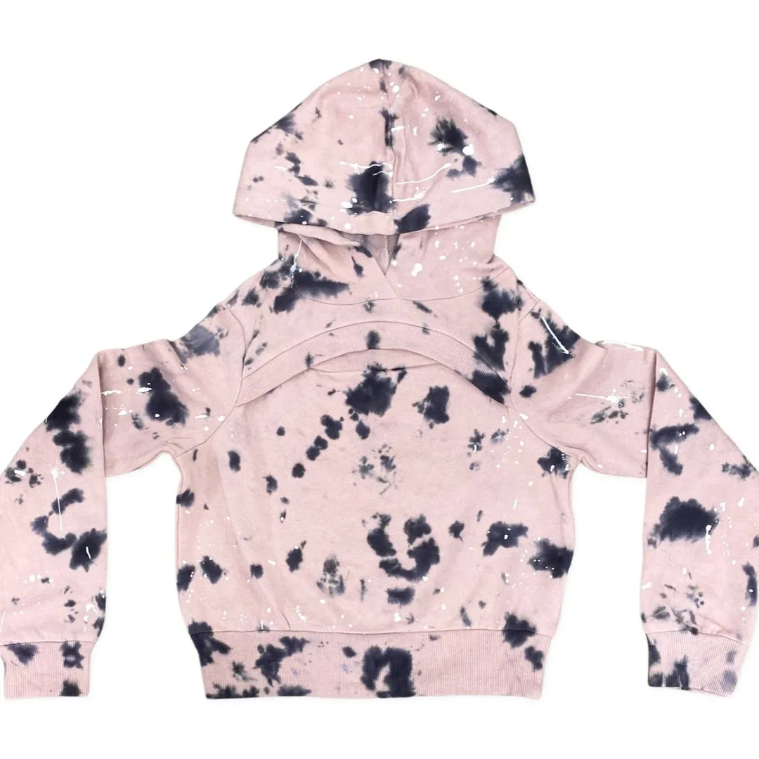 Paper Flower Tie Dye and Splatter Paint Peek A Boo Hoodie