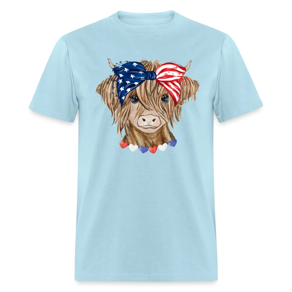 Patriotic Highland Cow T-Shirt