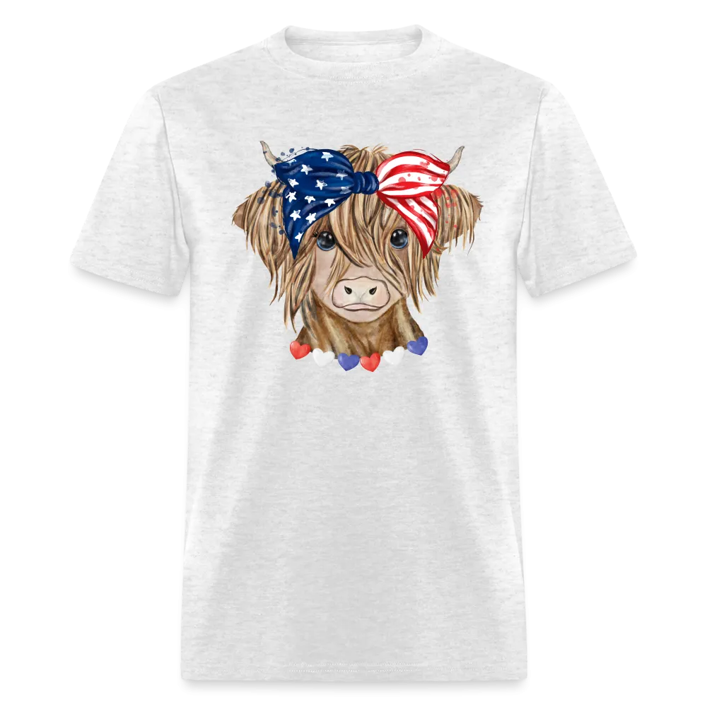 Patriotic Highland Cow T-Shirt